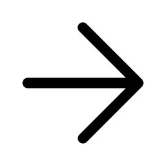 Right arrow icon in outline style. Simple direction symbol vector illustration — pixel-perfect icon.