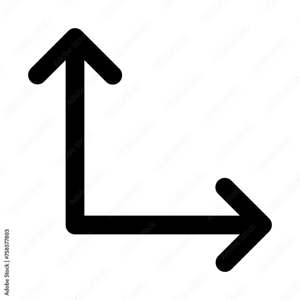 Poster two-dimensional axes icon in outline style. simple direction symbol vector illustration — pixel-perf