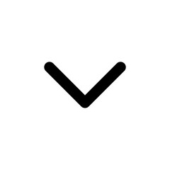 Chevron down icon in outline style. Simple direction symbol vector illustration — pixel-perfect icon. © Simple Glyphs
