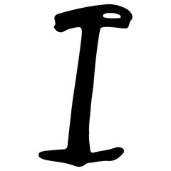 English alphabet I 3 cute, png illustration.