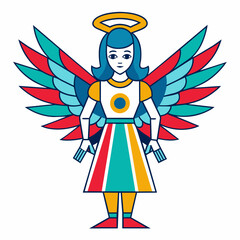 Retro Angel vector