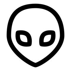 Alien icon in outline style. Simple extraterrestrial vector illustration — pixel-perfect icon.