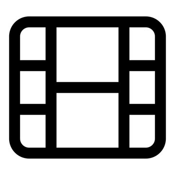 recommend clip art: Film icon in outline style. Simple multimedia symbol vector illustration — pixel-perfect icon.