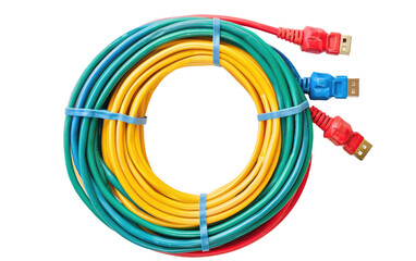 Flexible Plastic Cords isolated on transparent Background