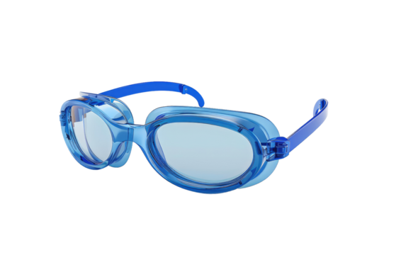 Goggles made of plastic isolated on transparent Background
