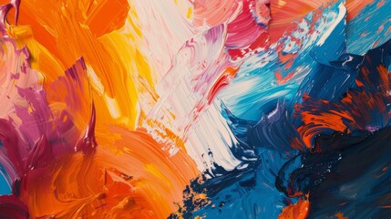 Explosion of Color: Embracing the Vivid Symphony of Abstract Acrylic Painting, Unleashing Dynamic Splashes and Swirls, Invoking a Mesmerizing Display of Creativity and Energy
