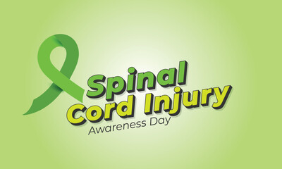 Spinal cord injury awareness day. background, banner, card, poster, template. Vector illustration.