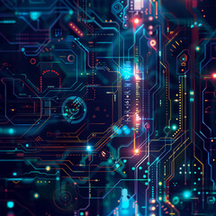 Obraz premium Abstract Circuit Board Texture Technology Concept