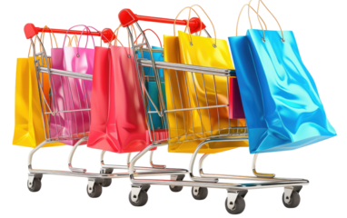 The Versatile Shopping Trolley Bag isolated on transparent Background