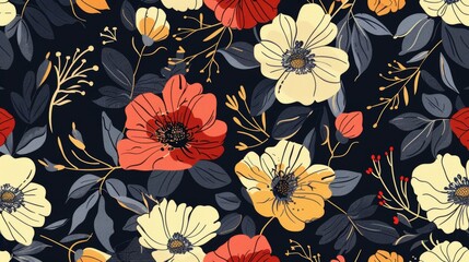 This seamless floral pattern is available in modern format