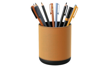 Pen and Pencil Organizer isolated on transparent Background