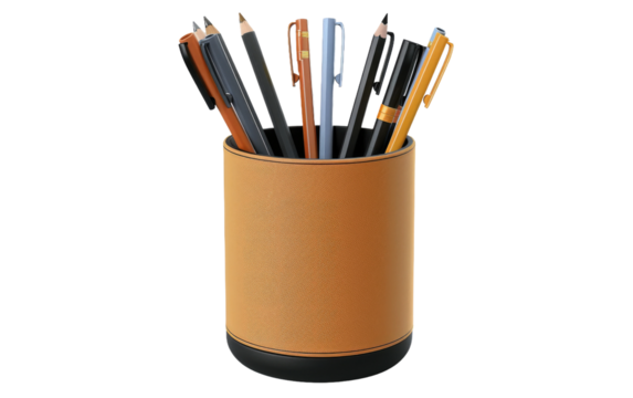 Pen and Pencil Organizer isolated on transparent Background
