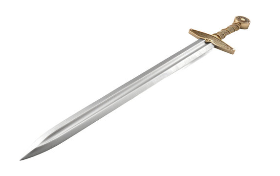 Metal Sword isolated on transparent Background