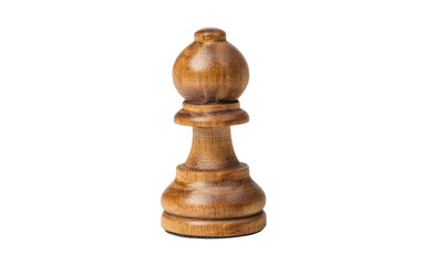 Fototapeta na wymiar Chess Piece Crafted from Wood isolated on transparent Background