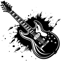 Illustration of grunge Guitar