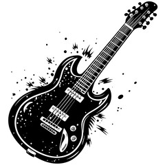Fototapeta premium Illustration of grunge Guitar