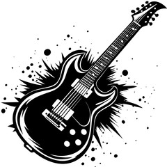 Illustration of grunge Guitar