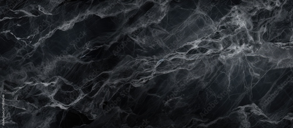 Poster a close up of a grey marble texture with white veins resembling a celestial astronomical object in d