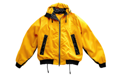 Sporty Yellow Jacket isolated on transparent Background