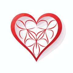 A heart shape symbolizing love. flat vector 