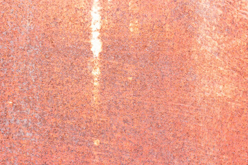 Old steel walkway sprayed red rust