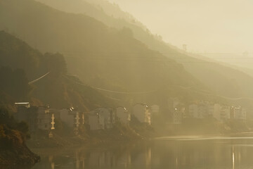 misty morning on the river