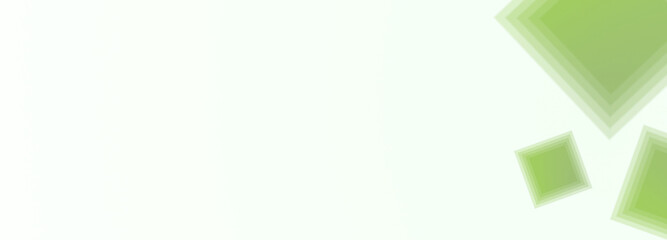 Abstract geometrical white digital web horizontal banner design template blank with place for text Square green transparent stripes lines shapes	