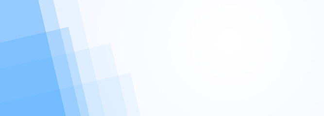 Fototapeta premium Abstract geometrical white digital web horizontal banner design template blank with place for text . Square cyan blue transparent stripes lines shapes