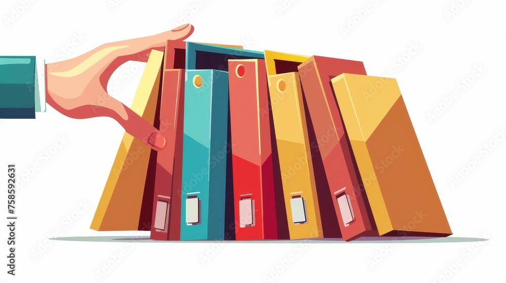 Poster choosing a new directory for information storage. empty file icon in retro 90s and 00s design style.