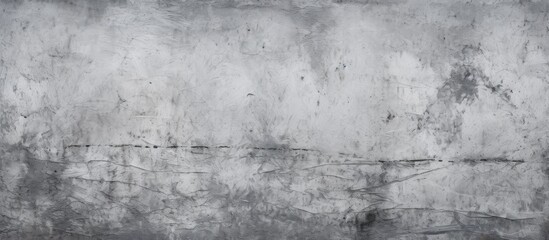 Obraz premium A detailed view of a gray concrete wall texture, showcasing a pattern of rectangles in monochrome photography. The contrast with grass or wood can create a striking landscape in the city