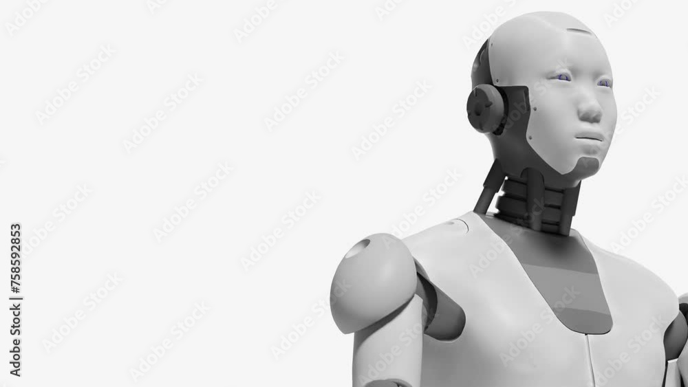 Poster robot shows cuban flag in its hand, 3d render on white background