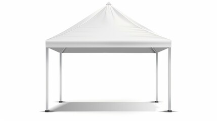 An outdoor awning for a festival, an outdoor festival on the beach, an outdoor trade show or exhibition. Modern realistic mockup of a blank festival awning on a white background.