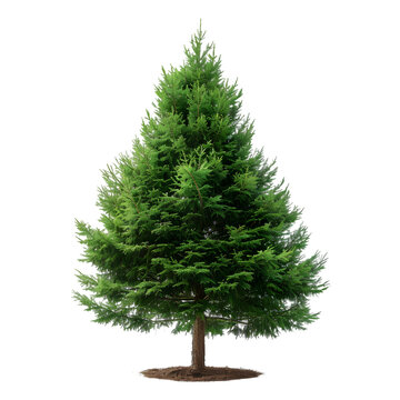 Red Cedar tree on isolated background