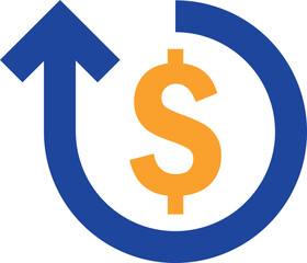 Art & Illustration ,dollar rate increase icon. Money symbol with stretching arrow up. rising prices. Business cost sale icon. cash salary increase. vector illustration