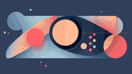 Flat vector illustration of a geometric pattern.	