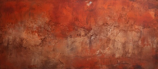 A closeup of a hardwood wall in various shades of brown, amber, and orange with a beautiful painting on it. The wall has a peachcolored pattern and complements the hardwood flooring