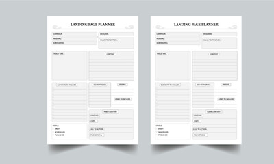 LANDING PAGE PLANNER TEMPLATE 