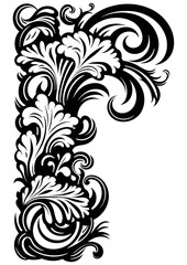 Art Nouveau Corners and Frames Graphic Accents, vector illustration, vintage elements	
