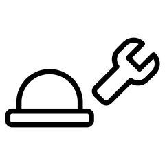 plumber line icon