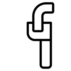 plumber line icon