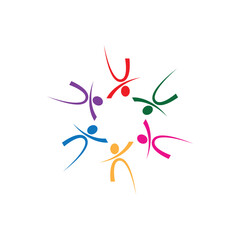 Global Community icon on white background