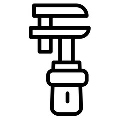 plumber line icon