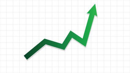 arrow graph going up stock diagram profit business grow economic boom financial surplus