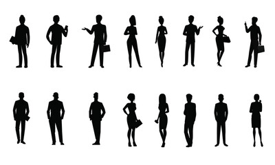 silhouettes of people