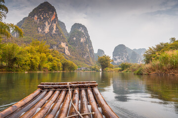 Beautiful mountain and water natural landscape in Guilin, Guangxi, China
