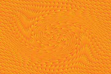 Abstract orange color spiral background.  Vector illustration