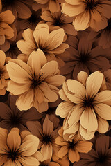 Background image of many brown flowers.