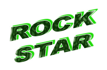 Fototapeta premium Rock music, creative text design word, Illustration, music culture