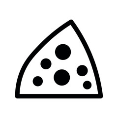Fototapeta premium black vector cheese icon on white background