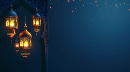 Ramadan greeting card background. Ornament Arabic symbol.